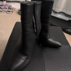 Fashion Nova Black Heeled Booties